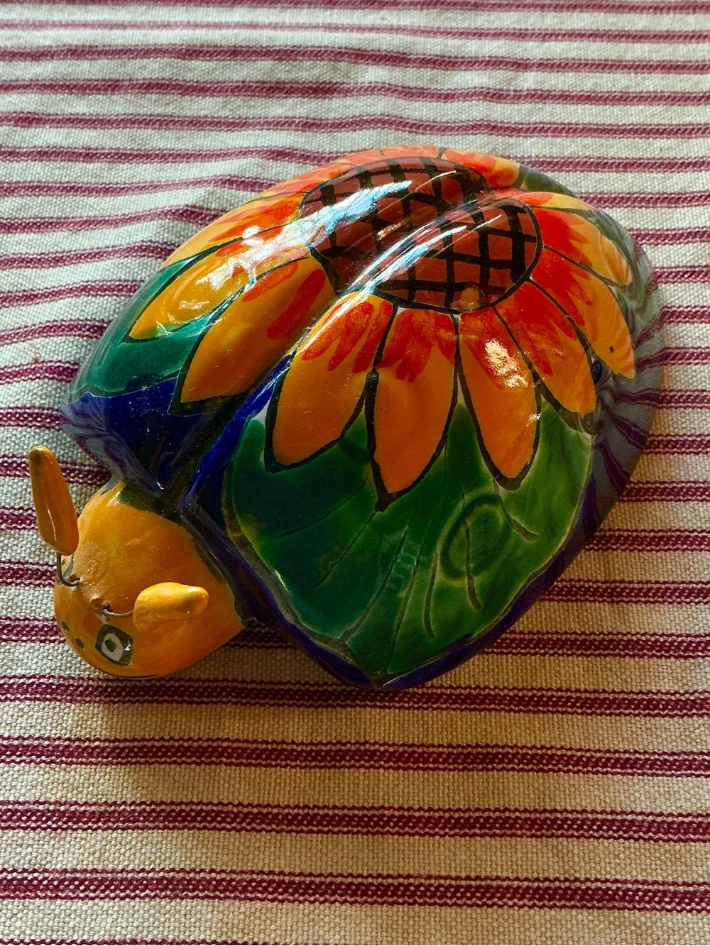 Mexican Talavera Pottery Sunflower Bug